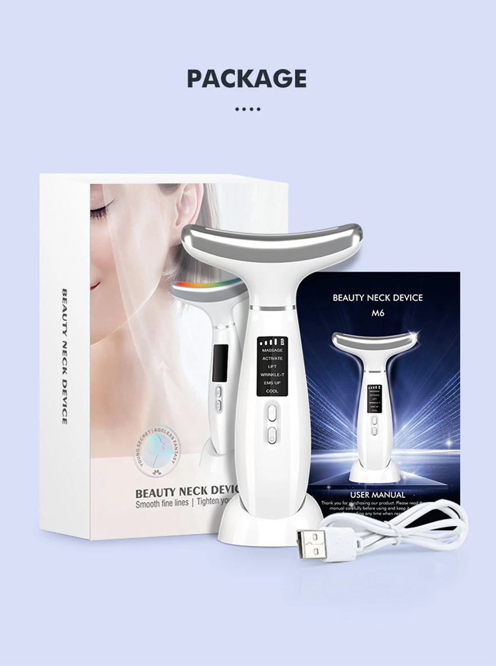 EMS LED Face Massager Wand